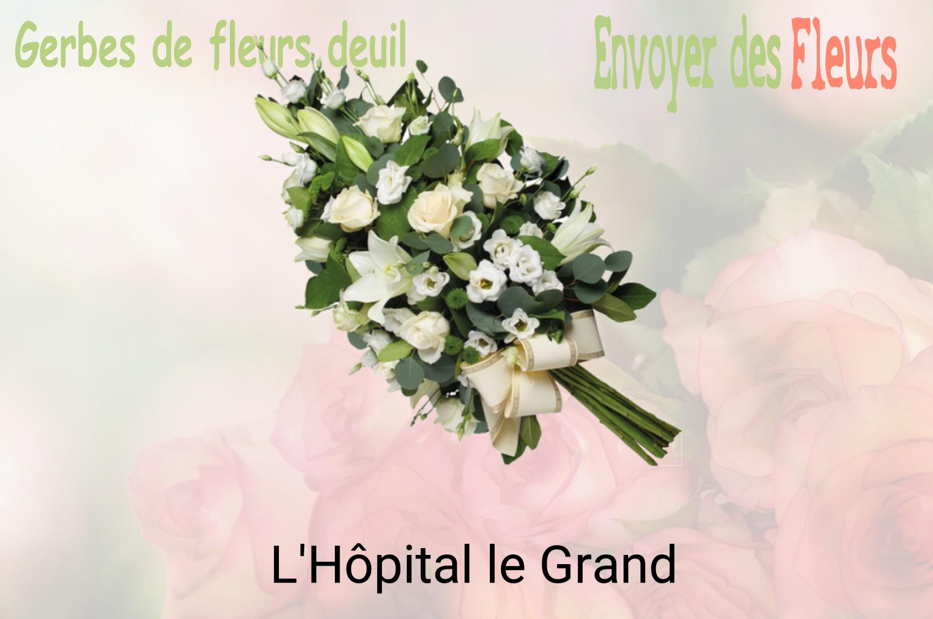 Gerbe de fleurs de deuil livrée à L'Hôpital-le-Grand